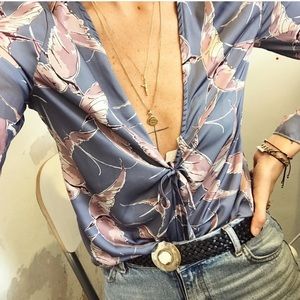 Never Fully Dressed Kasia Tie Front Blouse